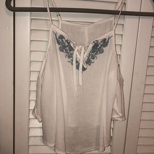 Abound, cold shoulder white top